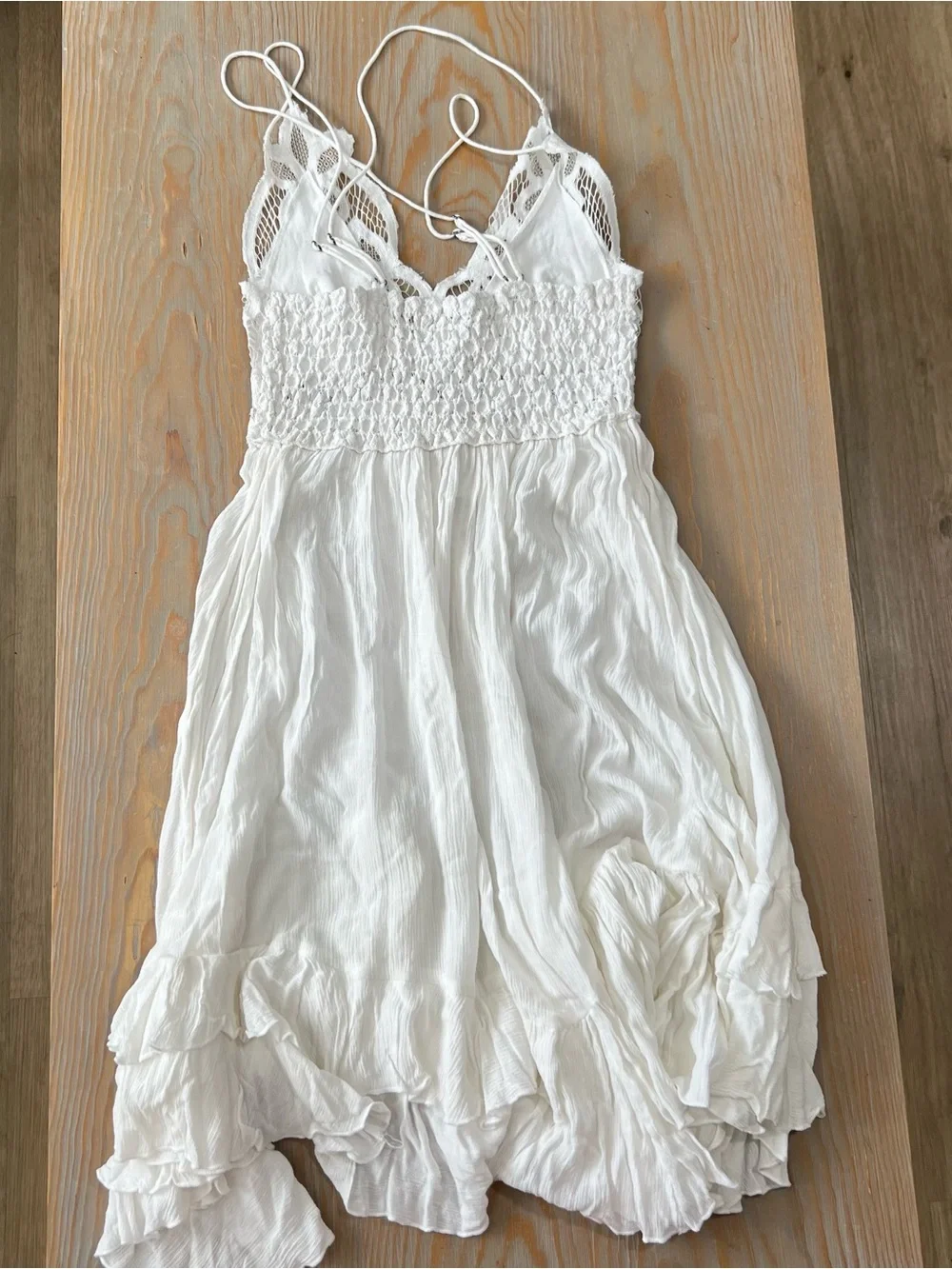 Free People adella slip dress in white size small